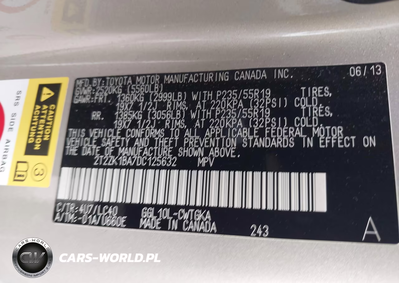 2013 Lexus Rx 350 VIN:2T2ZK1BA7DC125632 - 9