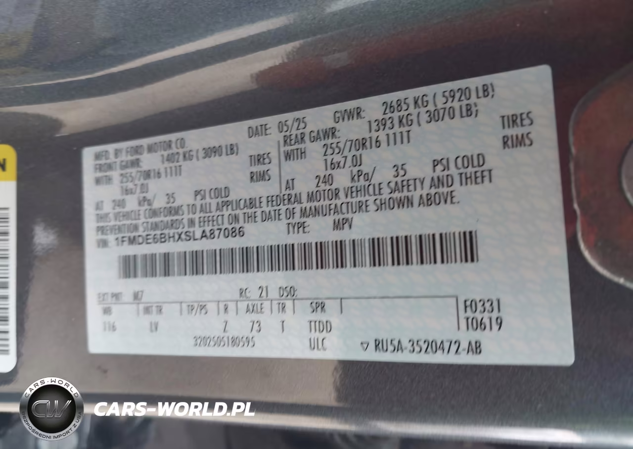 2025 Ford Bronco VIN:1FMDE6BHXSLA87086 - 9