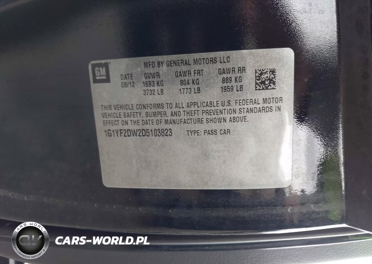 2013 Chevrolet Corvette VIN:1G1YF2DW2D5103823 - 9