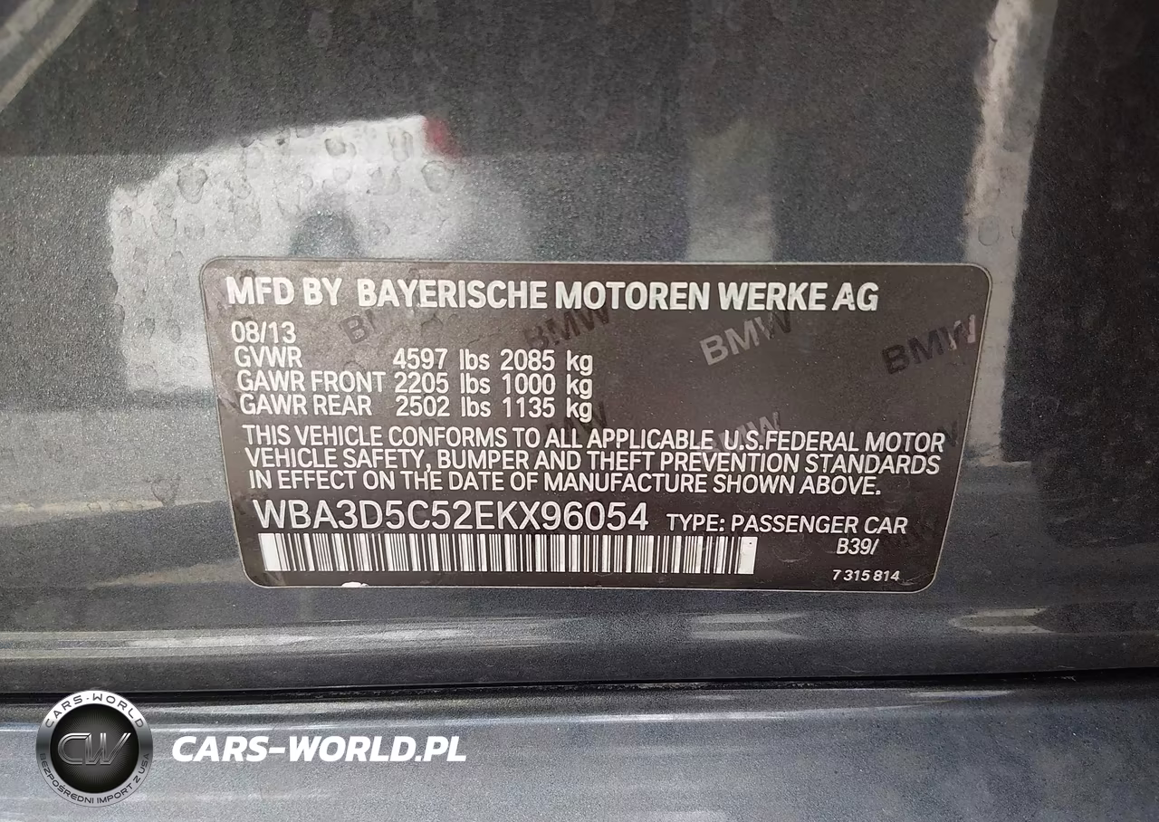 2014 BMW 328D xDrive VIN:WBA3D5C52EKX96054 - 9