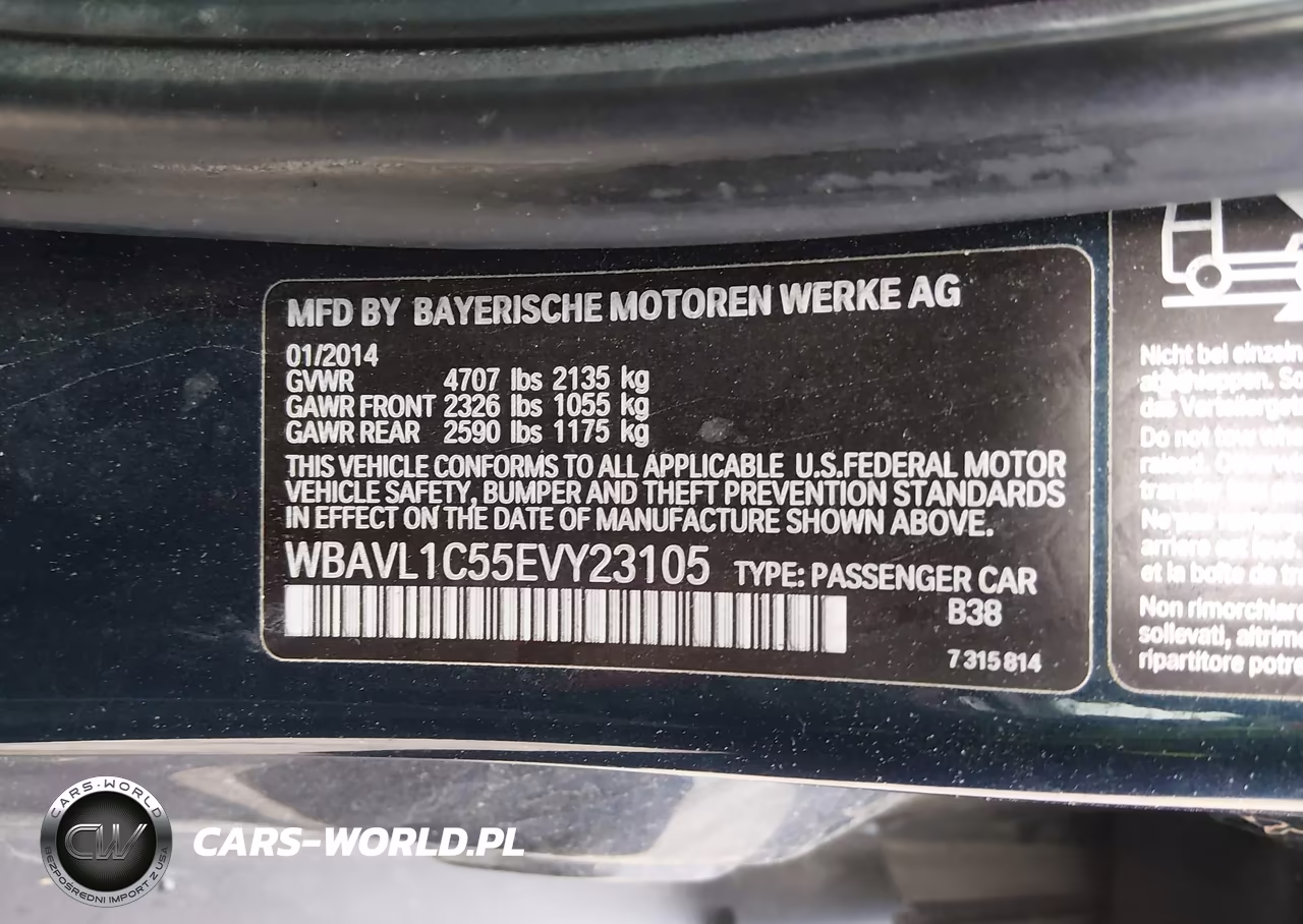 2014 BMW X1 xDrive28I VIN:WBAVL1C55EVY23105 - 9