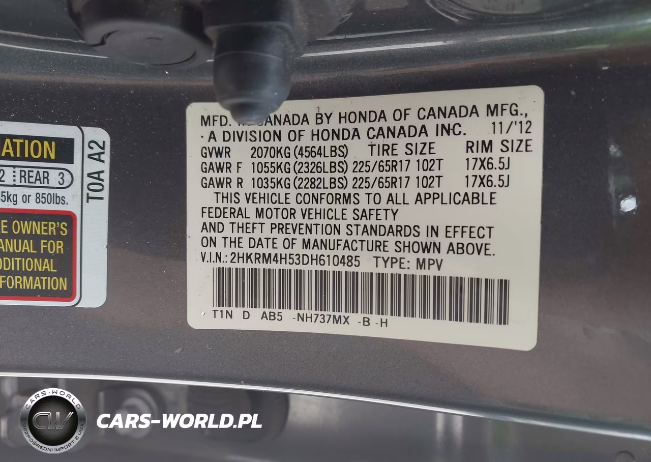 2013 Honda Cr-V Ex VIN:2HKRM4H53DH610485 - 9