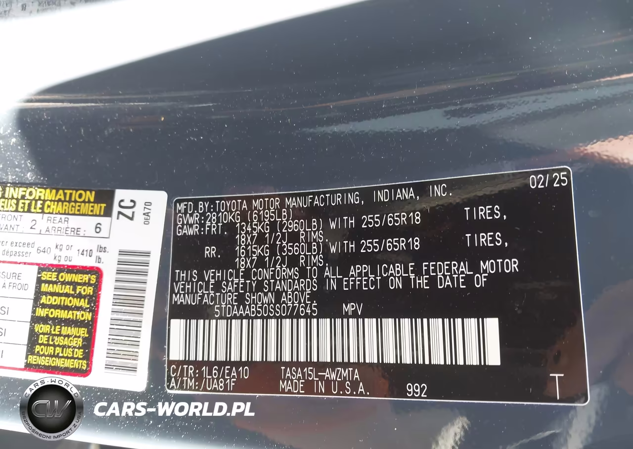 2025 Toyota Grand Highlander Xle VIN:5TDAAAB50SS077645 - 9