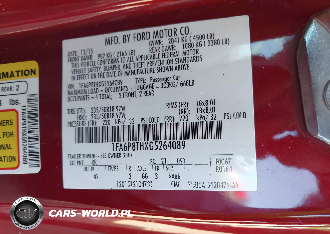 2016 Ford Mustang Ecoboost VIN:1FA6P8THXG5264089 - 9