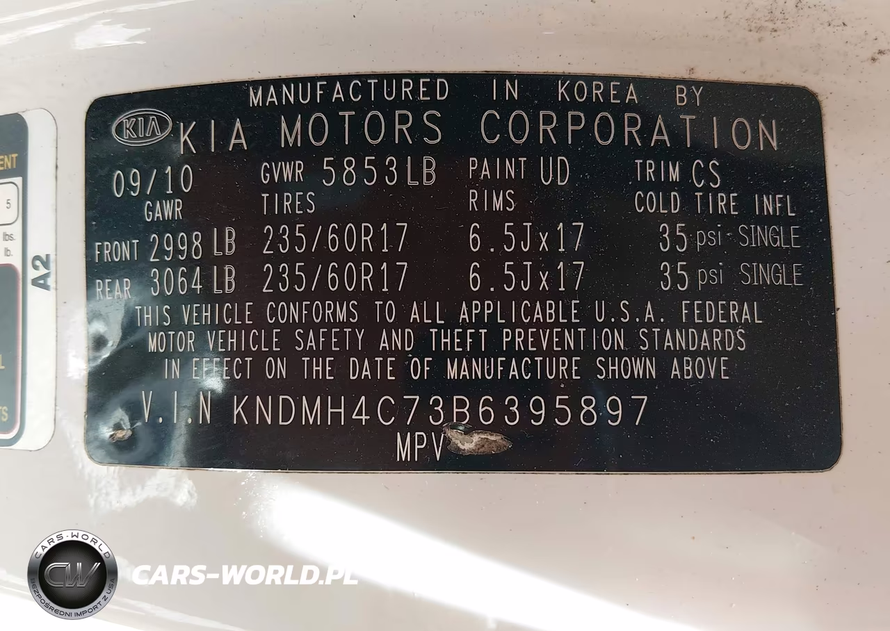 2011 Kia Sedona Ex VIN:KNDMH4C73B6395897 - 9