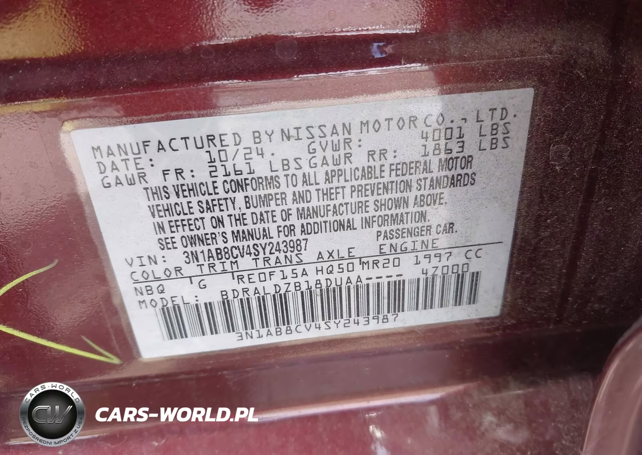 2025 Nissan Sentra Sv VIN:3N1AB8CV4SY243987 - 9