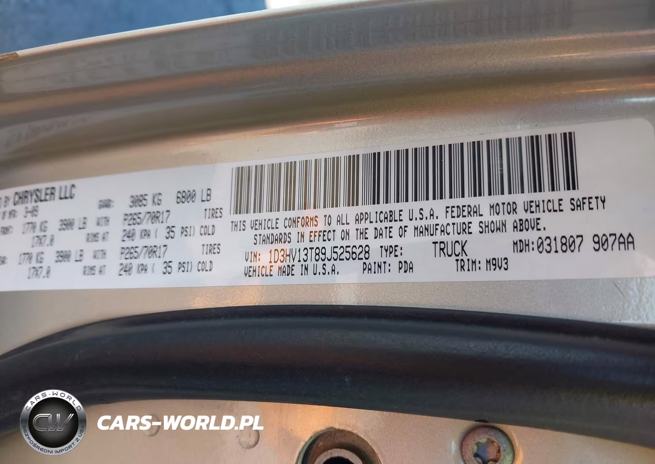 2009 Dodge Ram 1500 Slt-Sport-Trx VIN:1D3HV13T89J525628 - 9