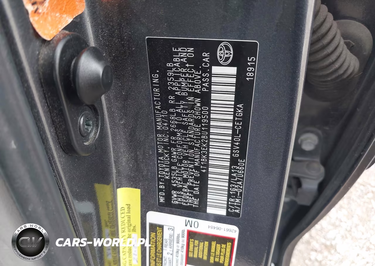 2011 Toyota Camry Xle V6 VIN:4T1BK3EK2BU119500 - 9