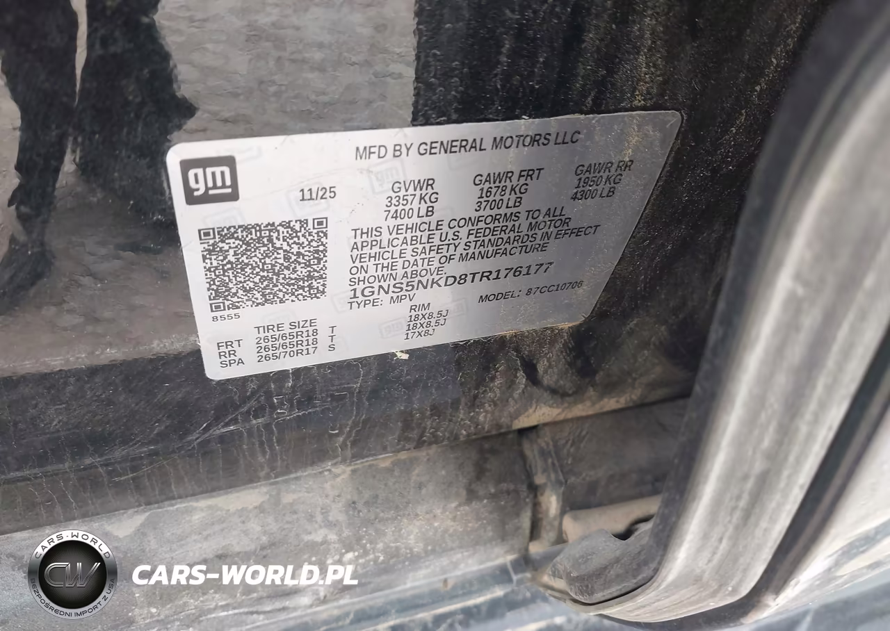 2026 Chevrolet Tahoe Lt VIN:1GNS5NKD8TR176177 - 9