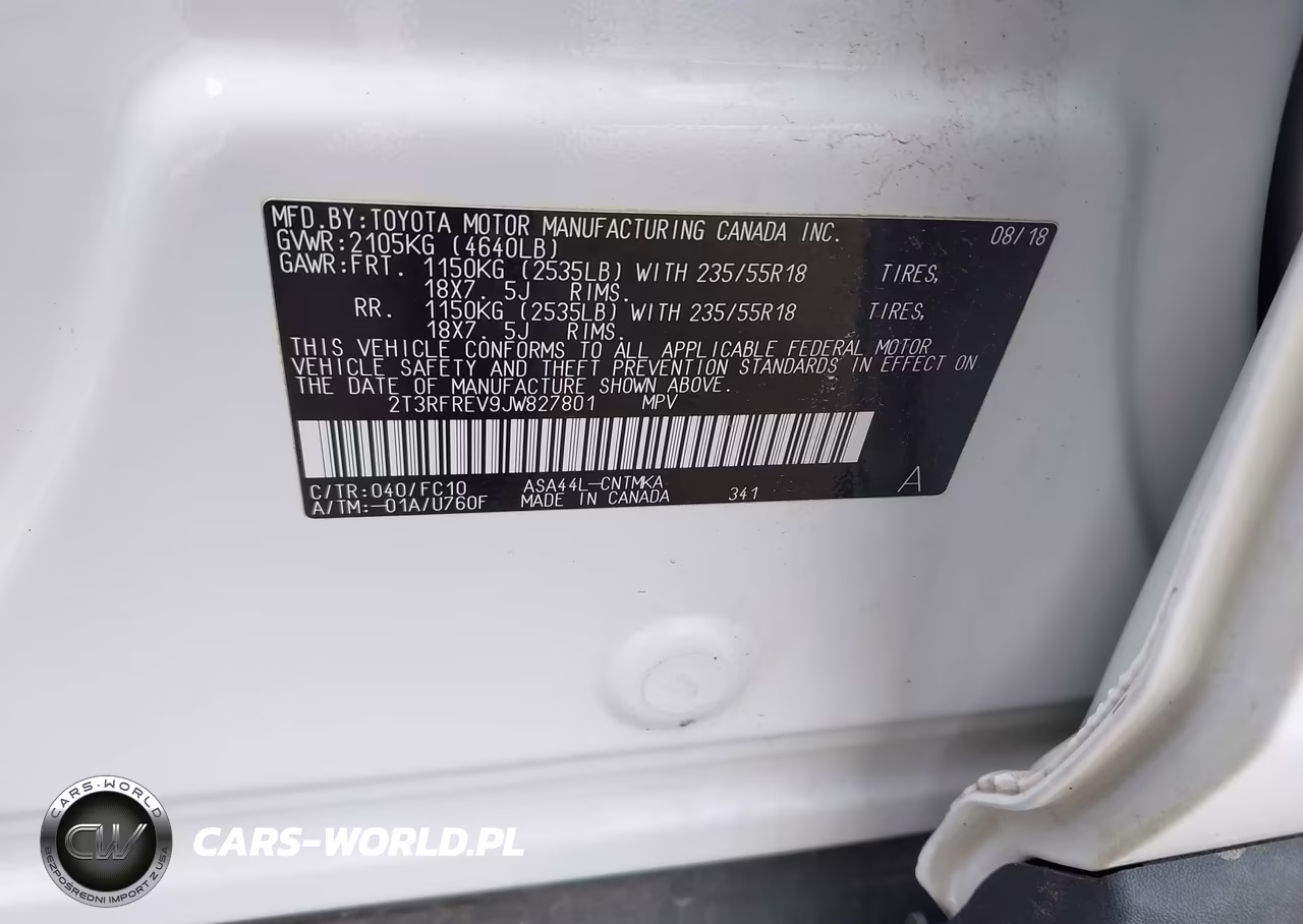 2018 Toyota Rav4 Adventure VIN:2T3RFREV9JW827801 - 9
