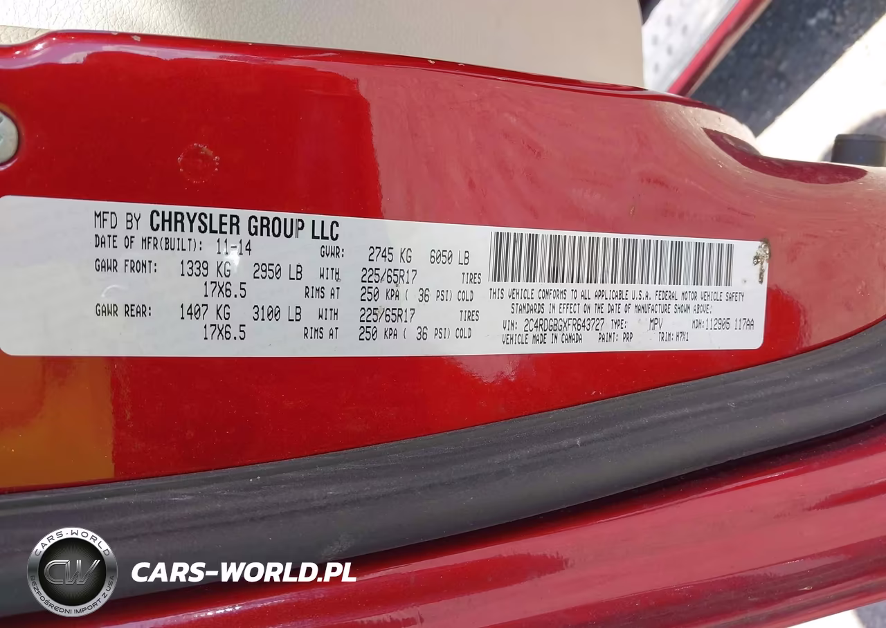 2015 Dodge Grand Caravan American Value Pkg VIN:2C4RDGBGXFR643727 - 9