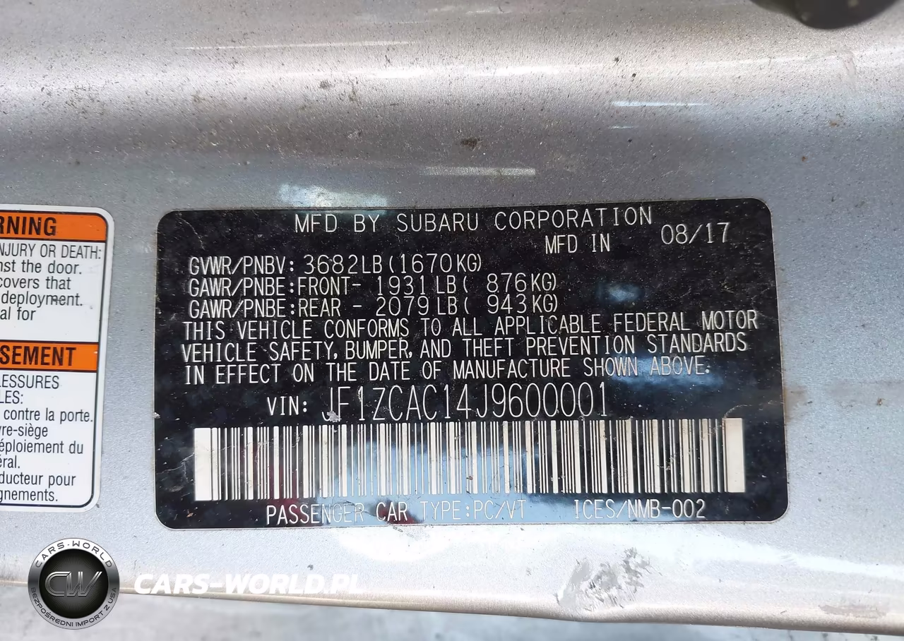 2018 Subaru Brz Limited VIN:JF1ZCAC14J9600001 - 9