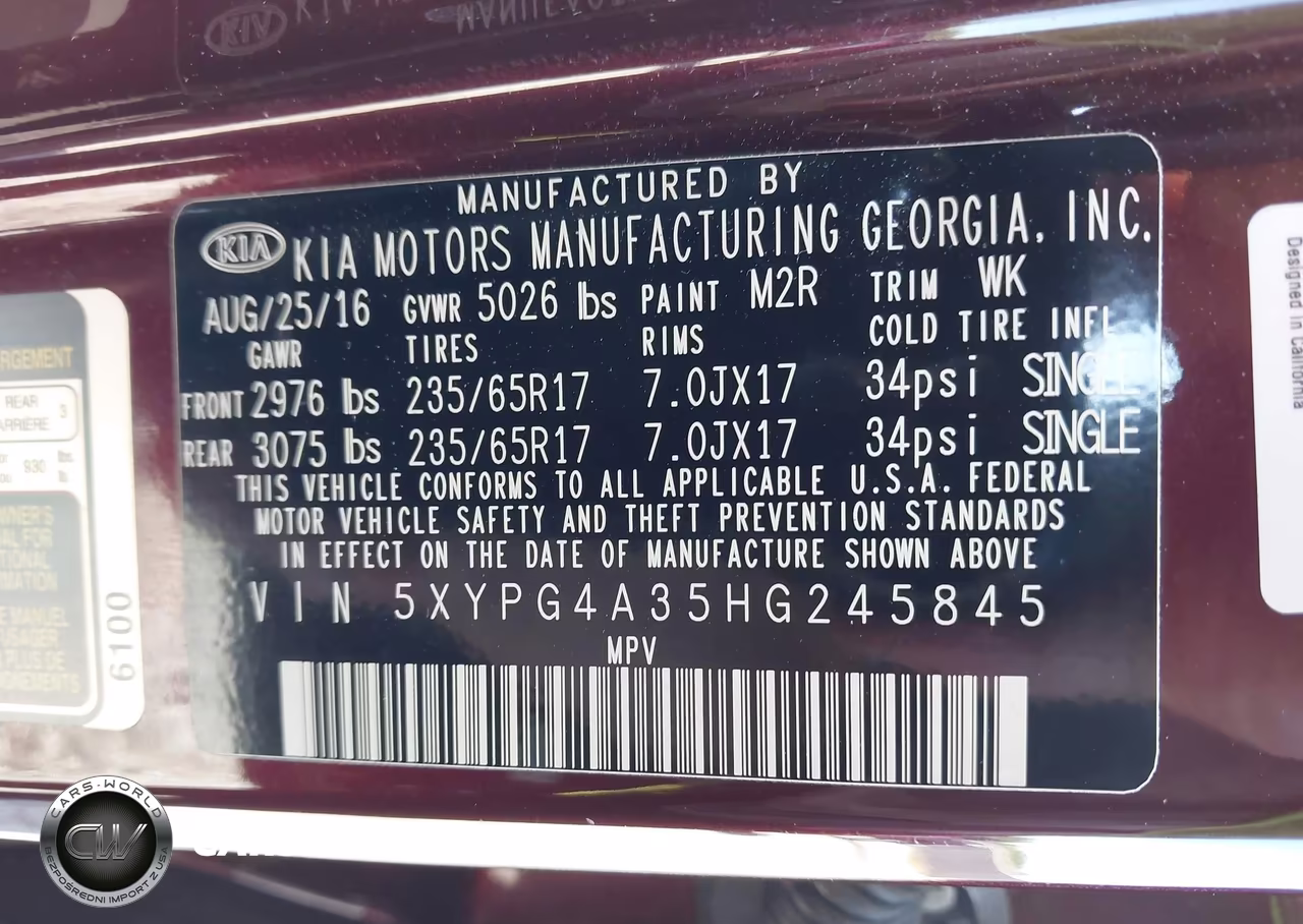 2017 Kia Sorento 2.4L Lx VIN:5XYPG4A35HG245845 - 9