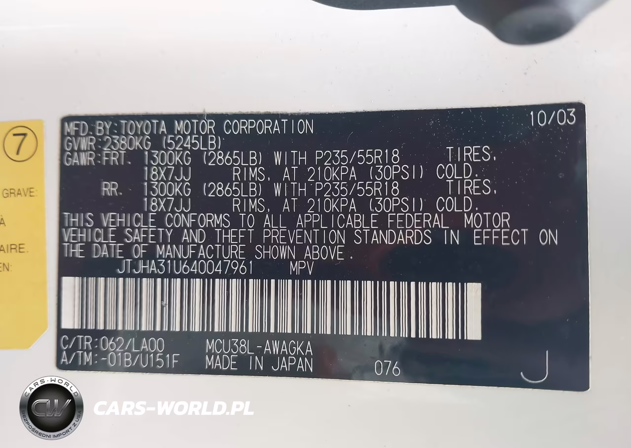 2004 Lexus Rx 330 VIN:JTJHA31U640047961 - 9