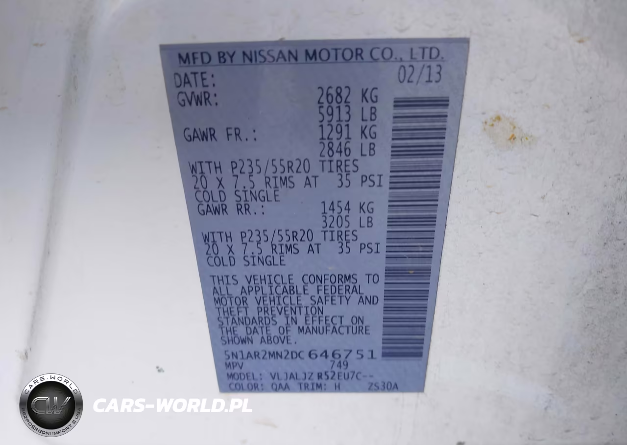 2013 Nissan Pathfinder Platinum VIN:5N1AR2MN2DC646751 - 9