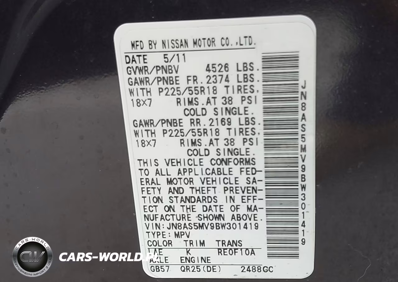2011 Nissan Rogue Sv VIN:JN8AS5MV9BW301419 - 9
