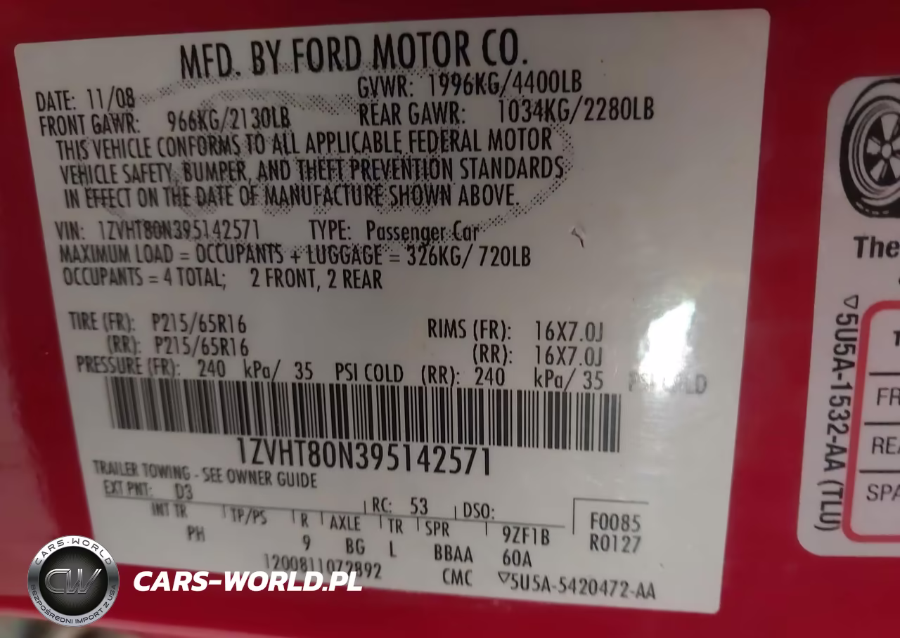 2009 FORD MUSTANG V6-V6 PREMIUM VIN:1ZVHT80N395142571 - 9