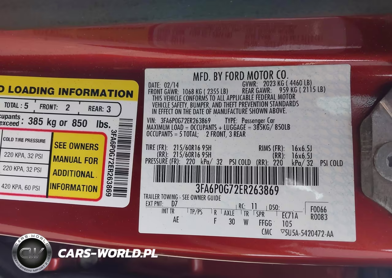 2014 Ford Fusion S VIN:3FA6P0G72ER263869 - 9