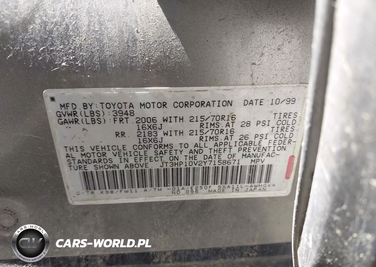 2000 Toyota Rav4 VIN:JT3HP10V2Y7158671 - 9