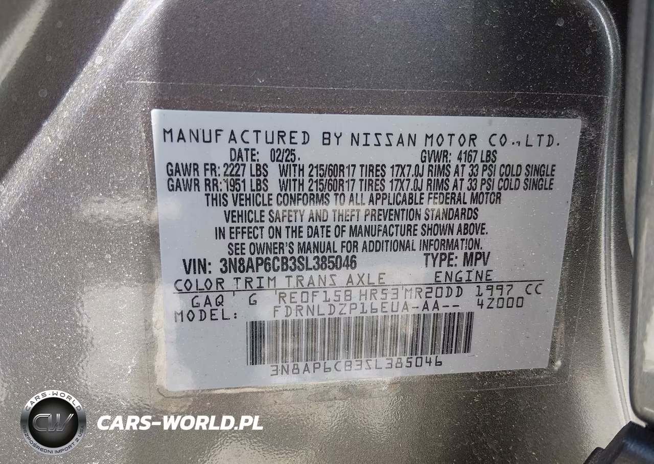 2025 Nissan Kicks Sv Intelligent Awd VIN:3N8AP6CB3SL385046 - 9