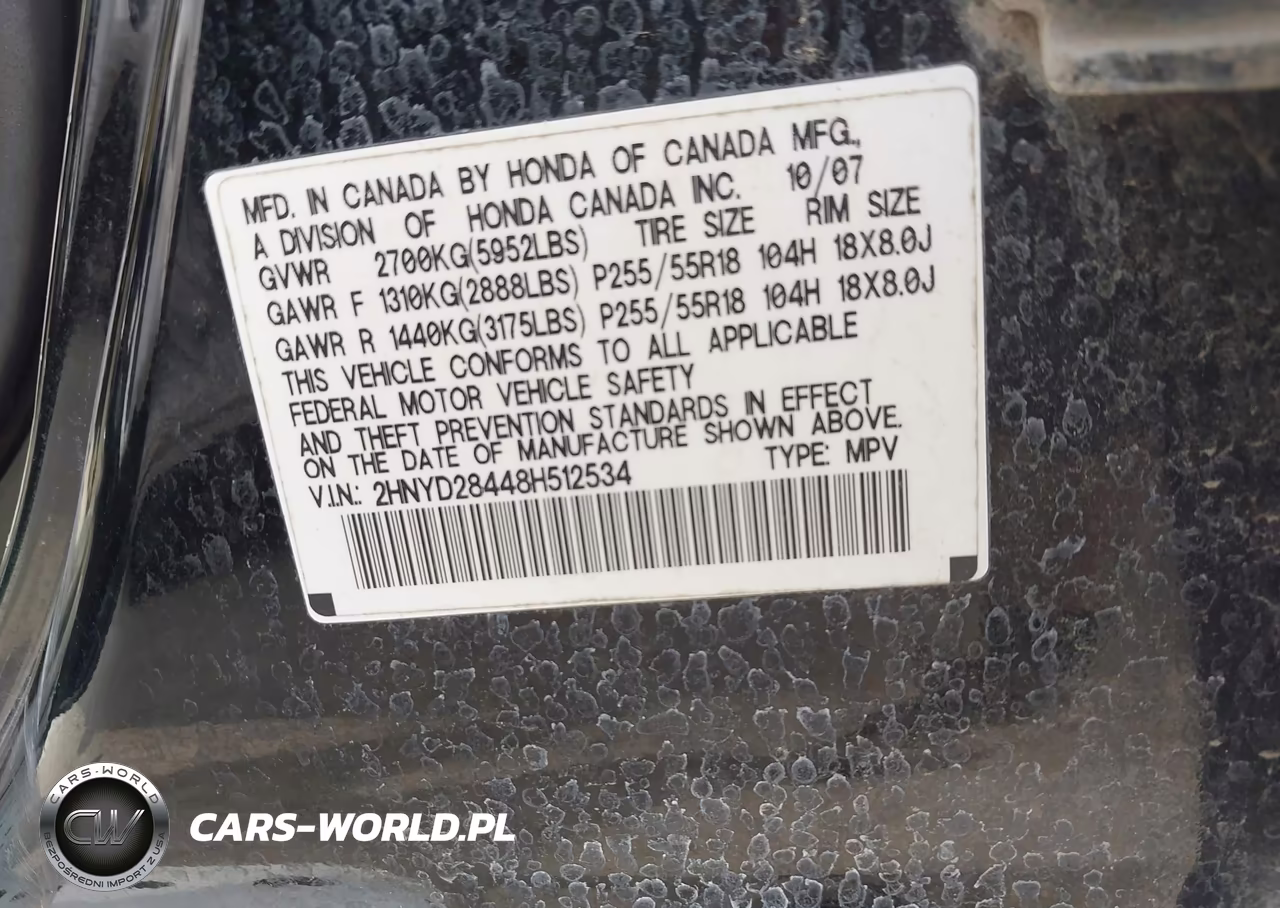 2008 Acura Mdx Technology Package VIN:2HNYD28448H512534 - 9