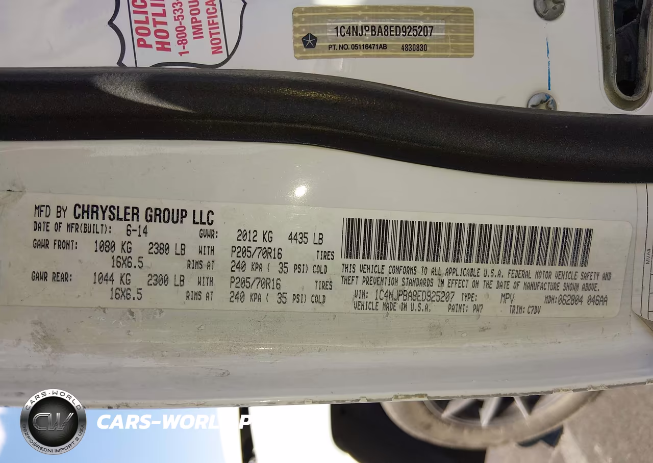 2014 Jeep Patriot Sport VIN:1C4NJPBA8ED925207 - 9