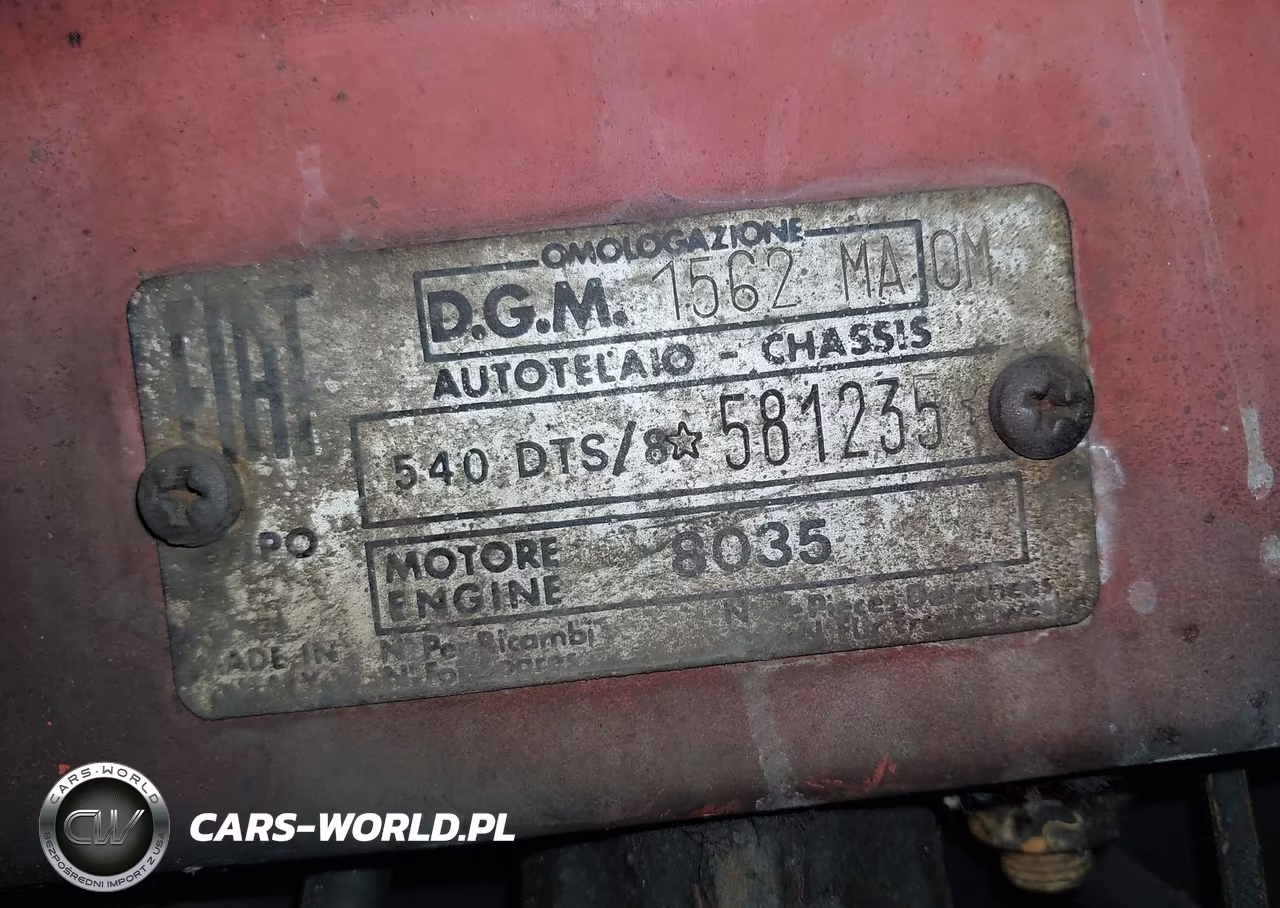 1900 * Fiat Model 5050 VIN:581235 - 9