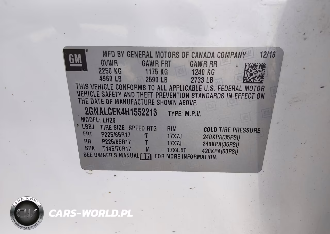 2017 Chevrolet Equinox Lt VIN:2GNALCEK4H1552213 - 9