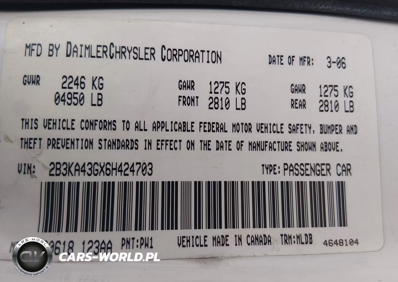 2006 Dodge Charger VIN:2B3KA43GX6H424703 - 9