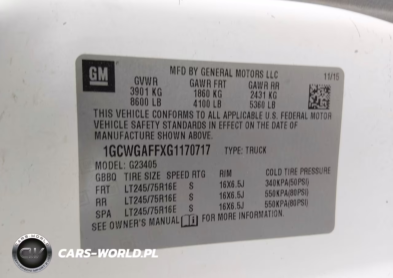 2016 Chevrolet Express 2500 Work Van VIN:1GCWGAFFXG1170717 - 9
