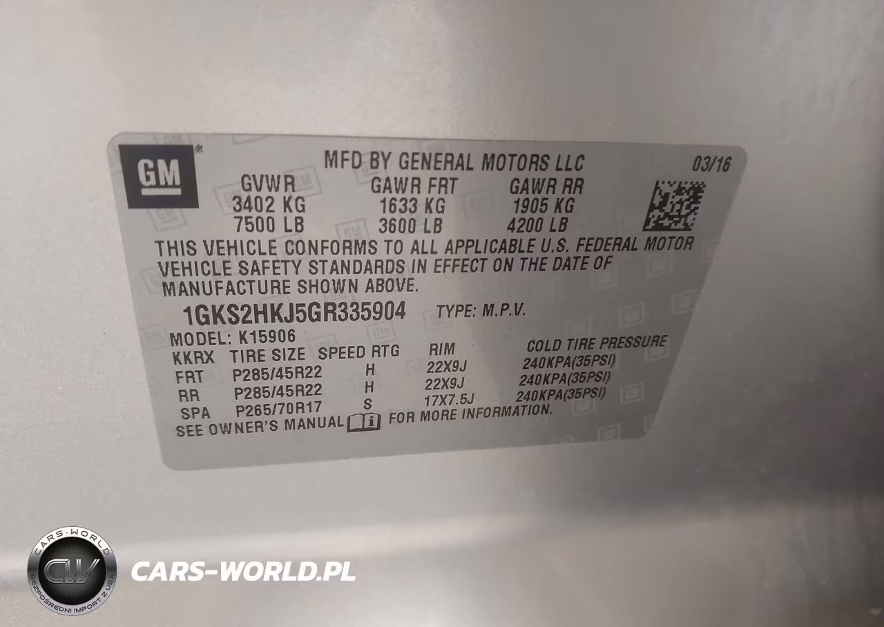 2016 GMC Yukon Xl Denali VIN:1GKS2HKJ5GR335904 - 9