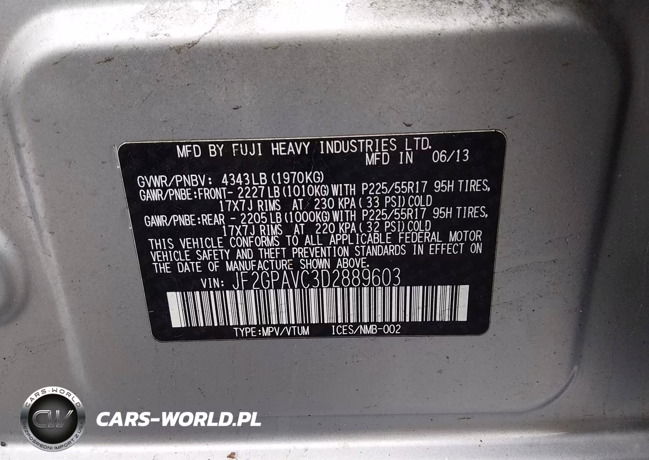 2013 Subaru Xv Crosstrek 2.0I Premium VIN:JF2GPAVC3D2889603 - 9