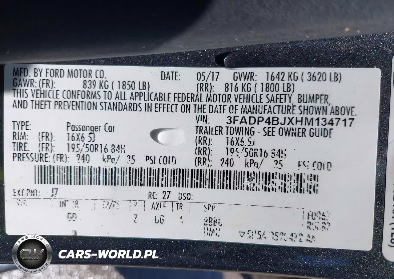 2017 Ford Fiesta Se VIN:3FADP4BJXHM134717 - 9