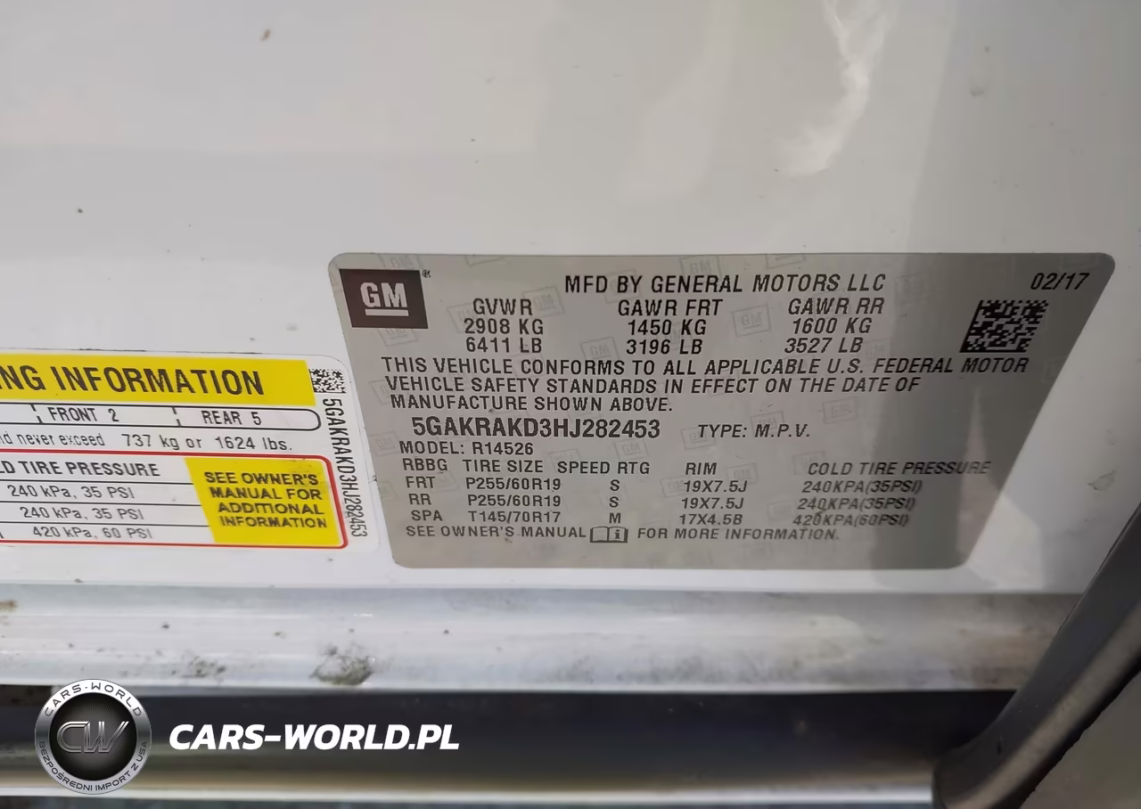 2017 Buick Enclave Convenience VIN:5GAKRAKD3HJ282453 - 9