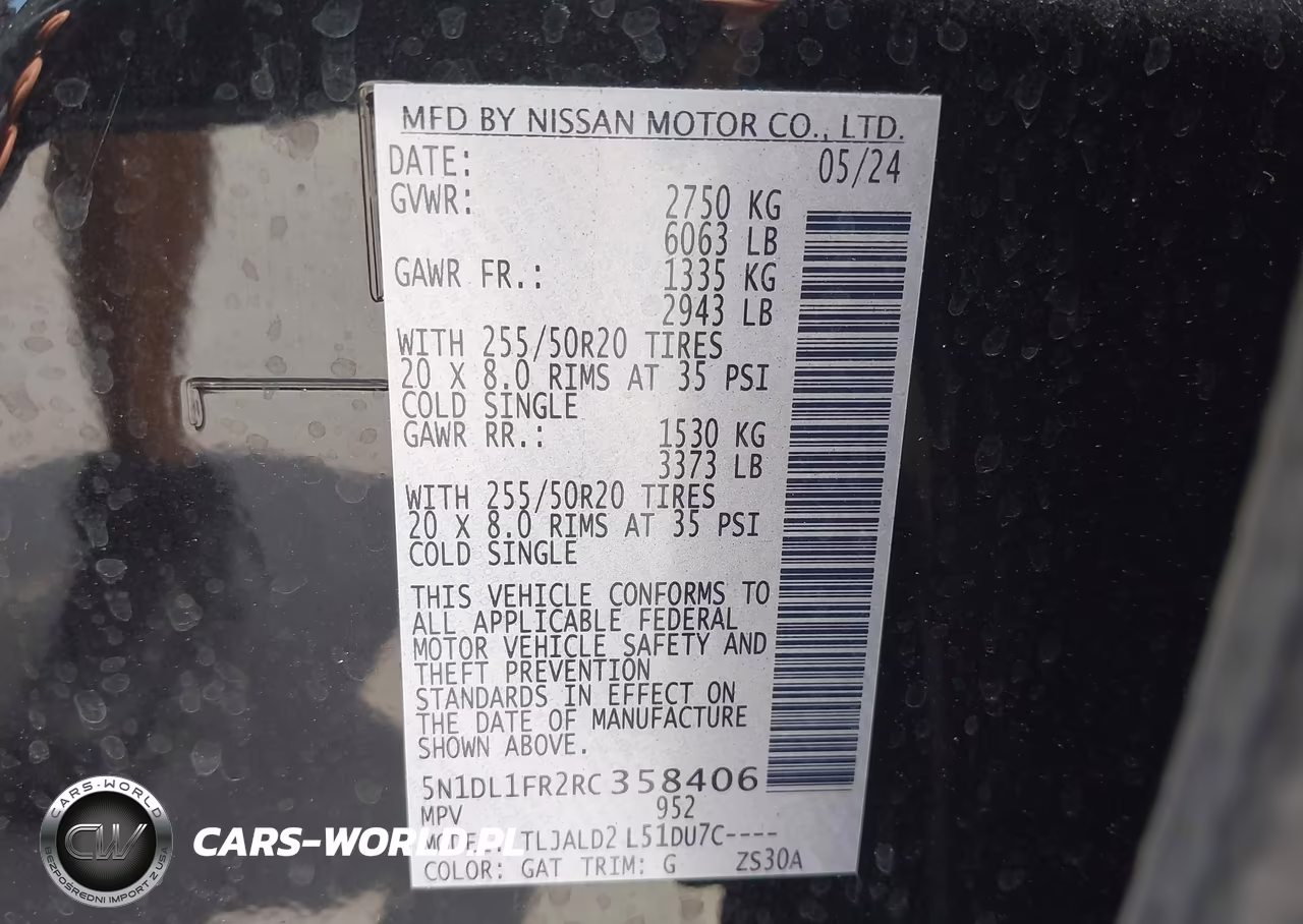 2024 Infiniti Qx60 Luxe VIN:5N1DL1FR2RC358406 - 9