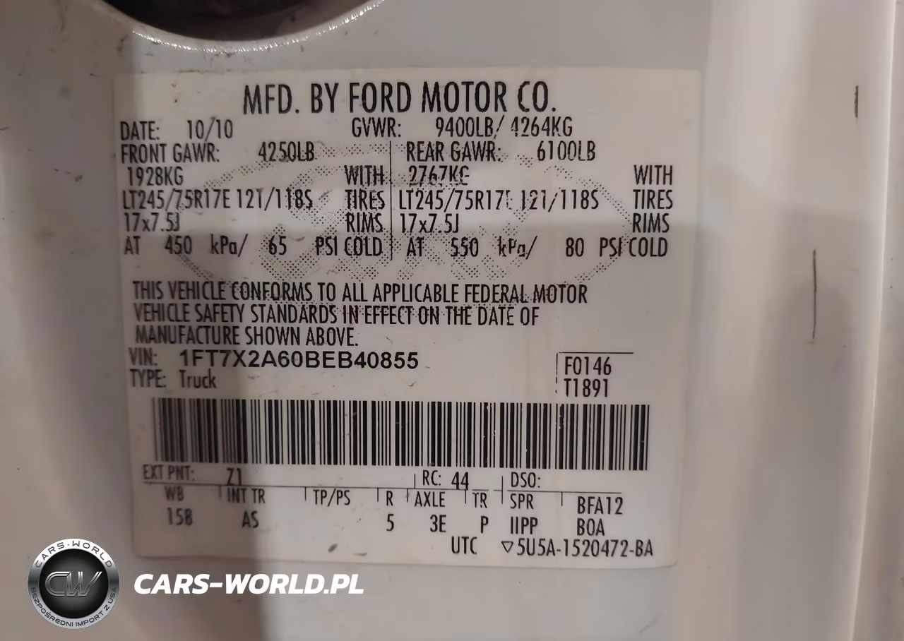2011 Ford F-250 Xl VIN:1FT7X2A60BEB40855 - 9