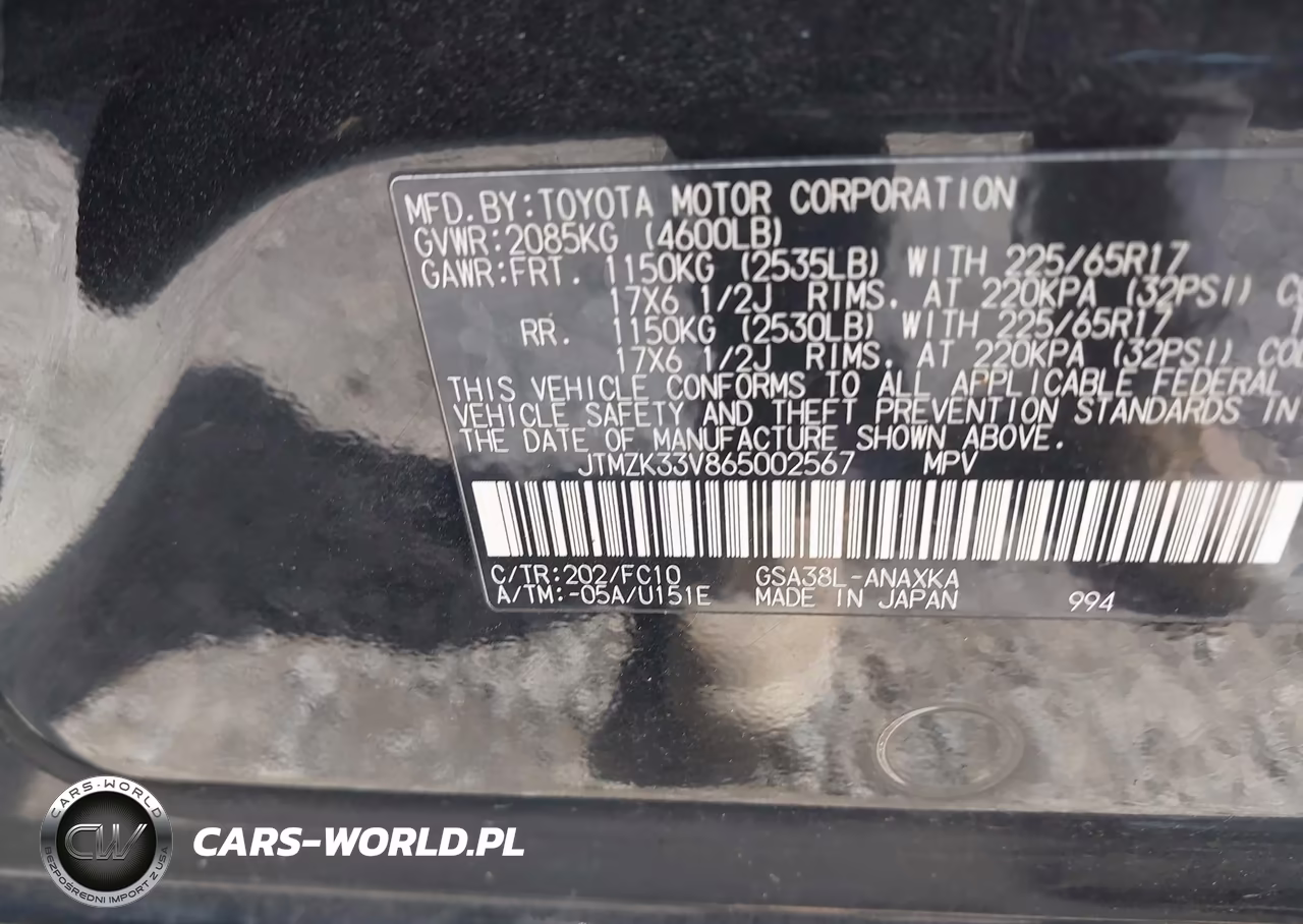 2006 Toyota Rav4 Base V6 VIN:JTMZK33V865002567 - 9