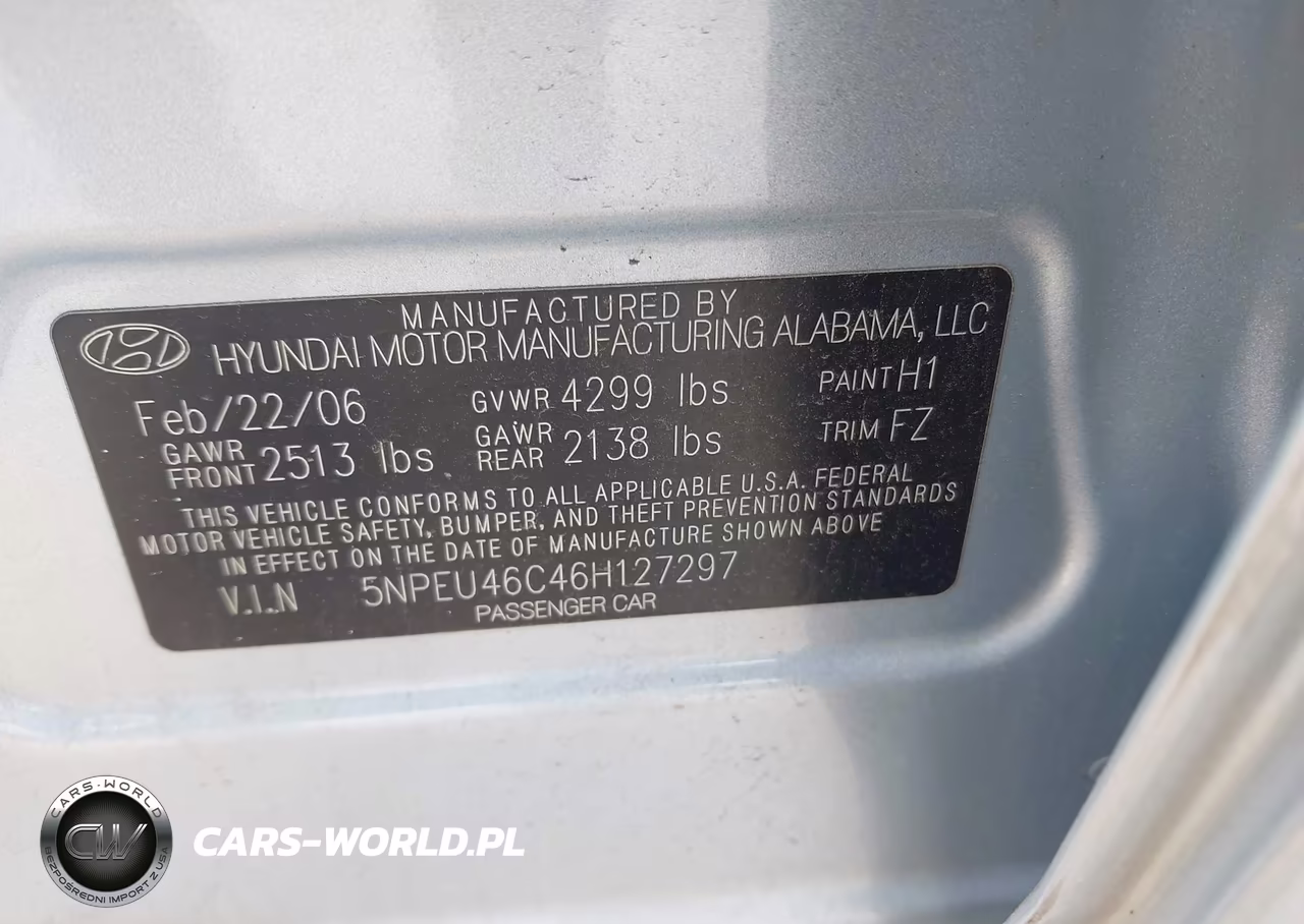 2006 Hyundai Sonata Gls VIN:5NPEU46C46H127297 - 9
