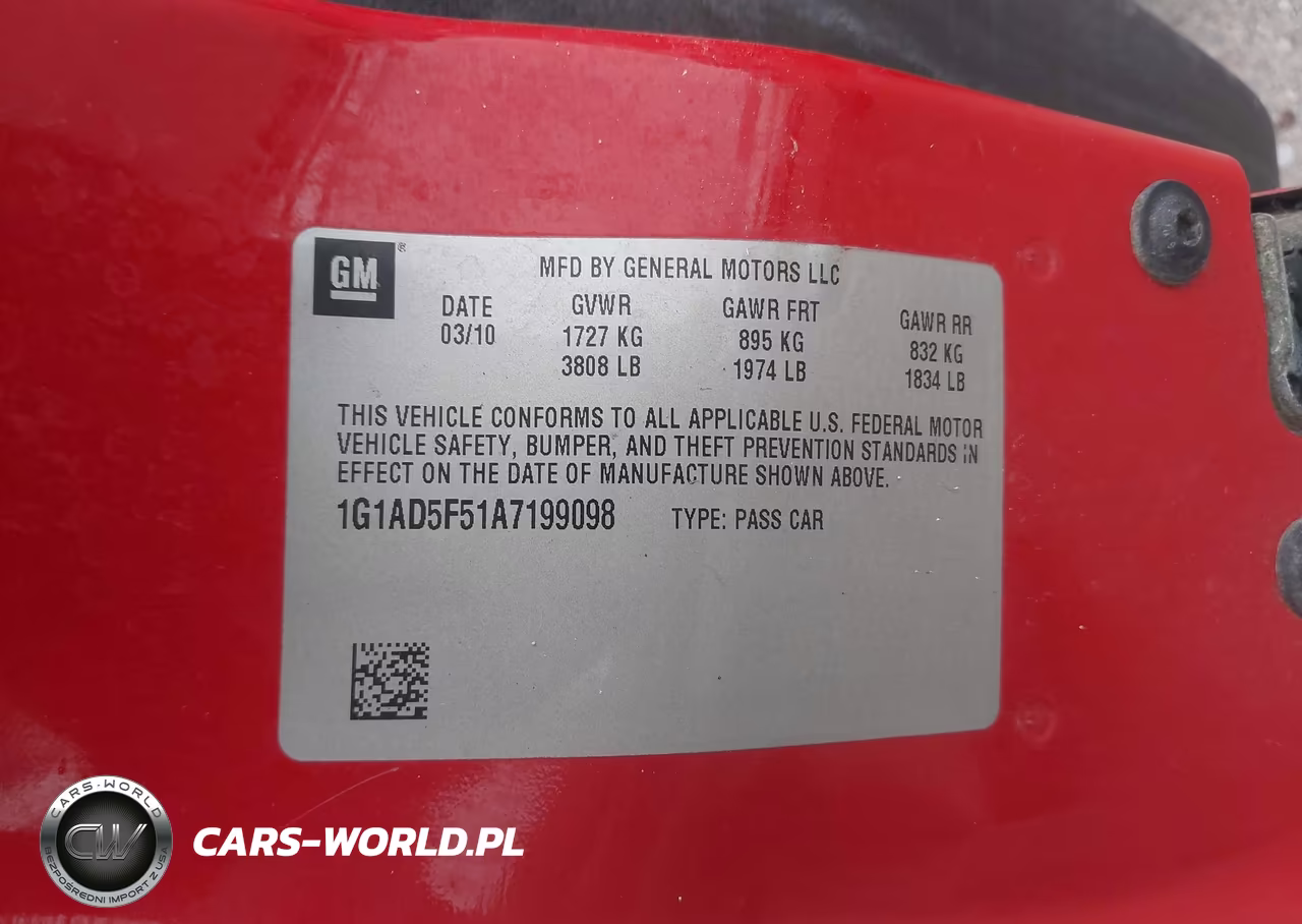 2010 Chevrolet Cobalt Lt VIN:1G1AD5F51A7199098 - 9