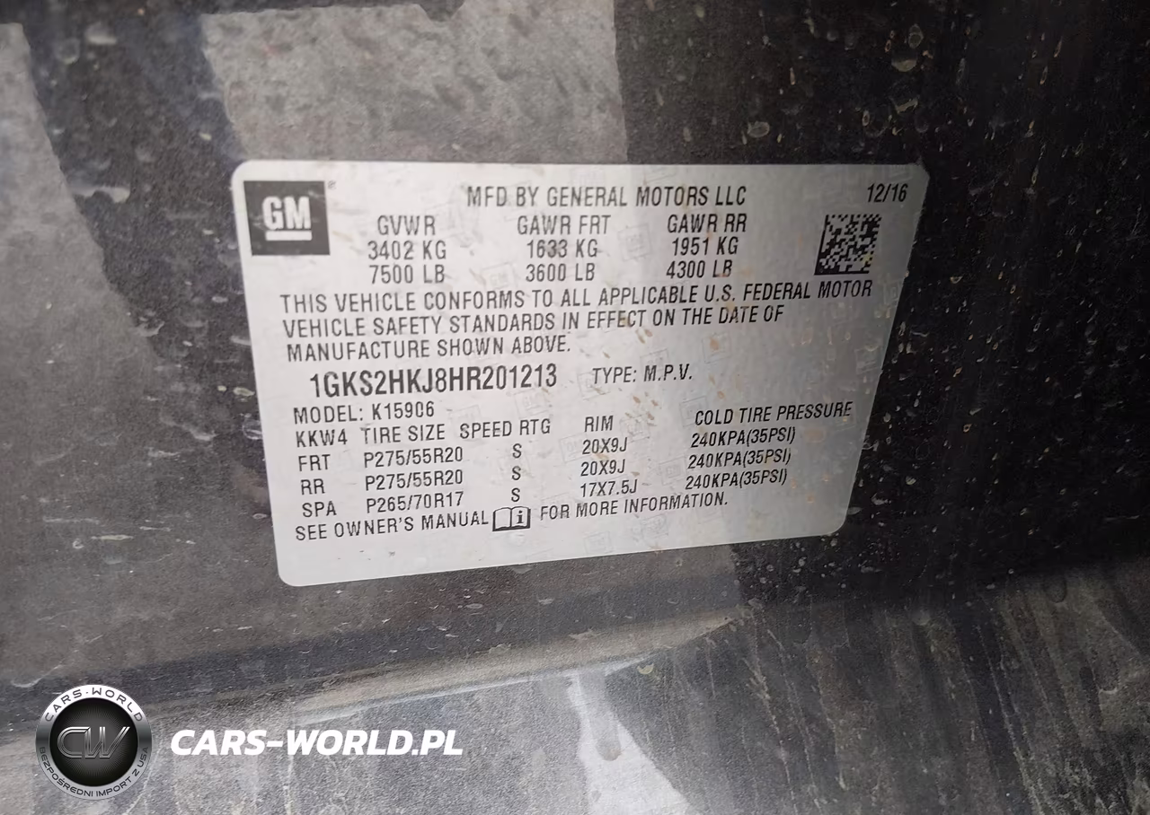 2017 GMC Yukon Xl Denali VIN:1GKS2HKJ8HR201213 - 9