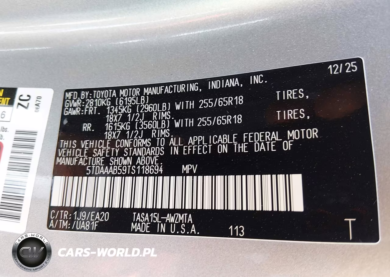 2026 Toyota Grand Highlander Xle VIN:5TDAAAB59TS118694 - 9