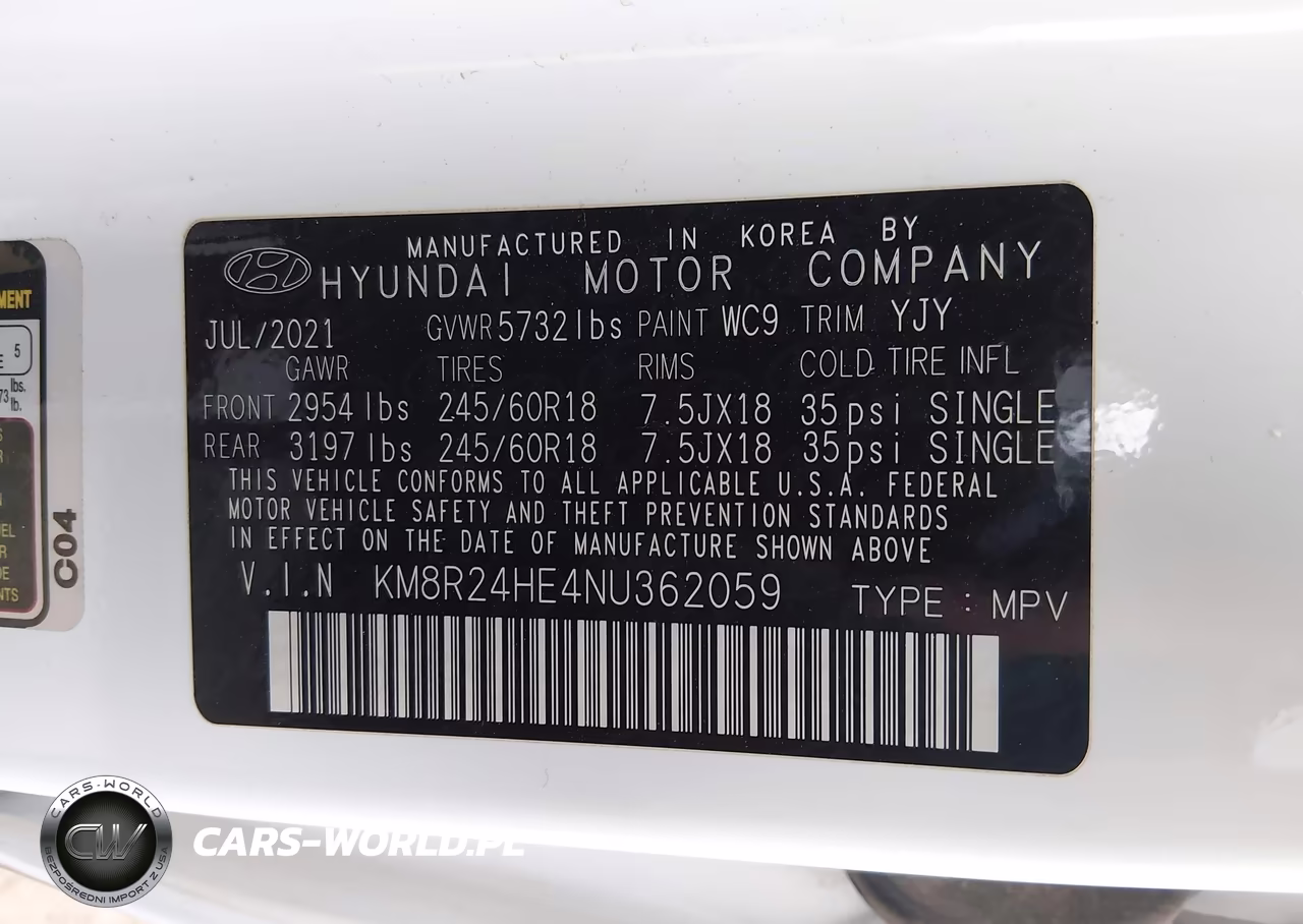 2022 Hyundai Palisade Sel VIN:KM8R24HE4NU362059 - 9