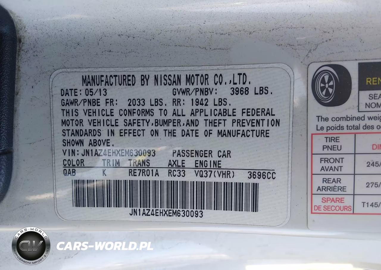 2014 Nissan 370Z Touring VIN:JN1AZ4EHXEM630093 - 9