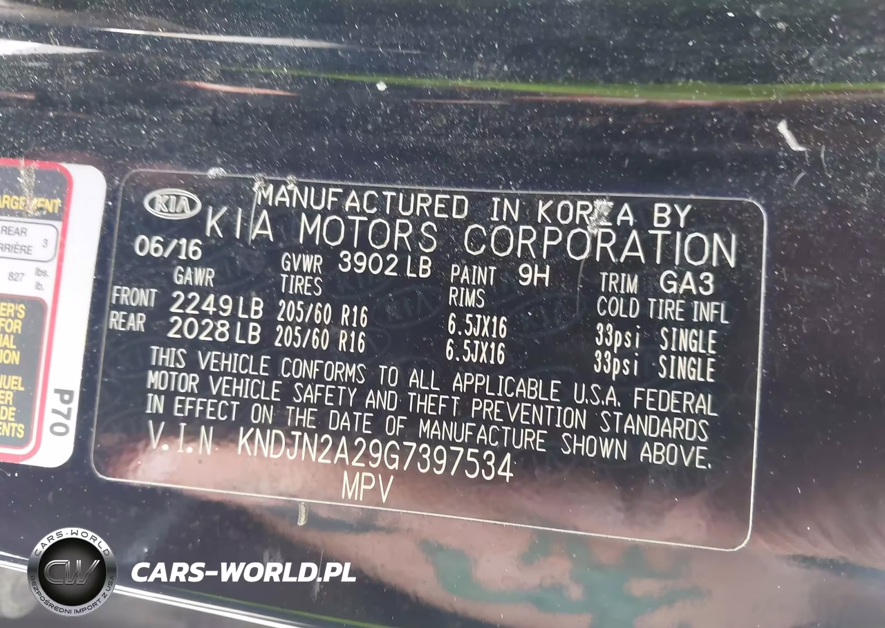2016 Kia Soul VIN:KNDJN2A29G7397534 - 9