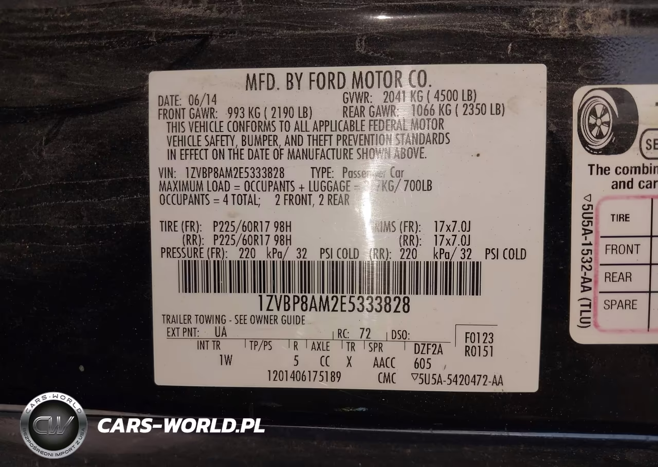 2014 Ford Mustang V6 VIN:1ZVBP8AM2E5333828 - 9
