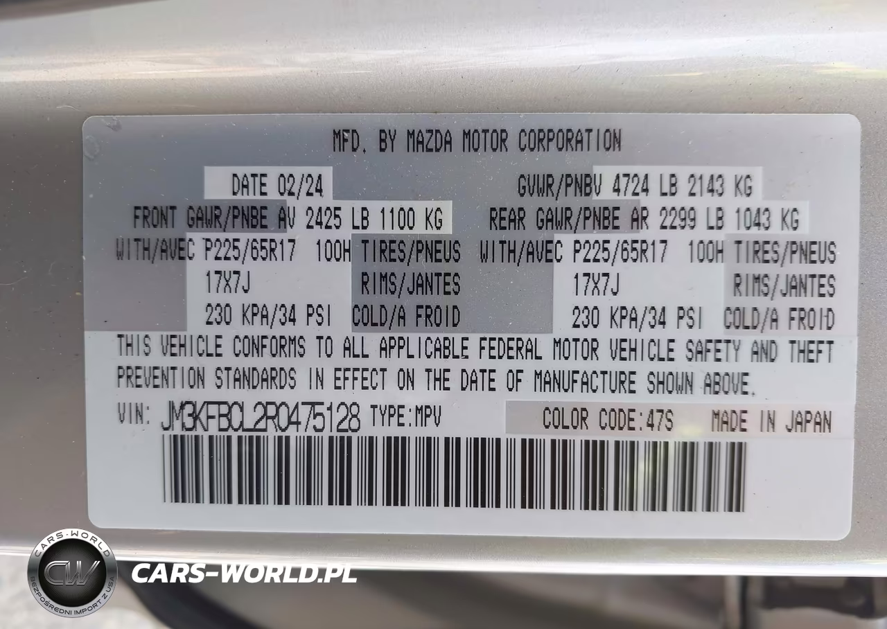 2024 Mazda Cx-5 2.5 S Preferred VIN:JM3KFBCL2R0475128 - 9