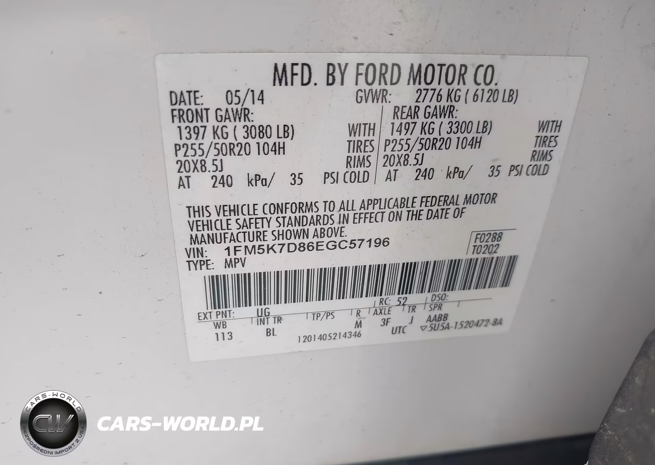2014 Ford Explorer Xlt VIN:1FM5K7D86EGC57196 - 9