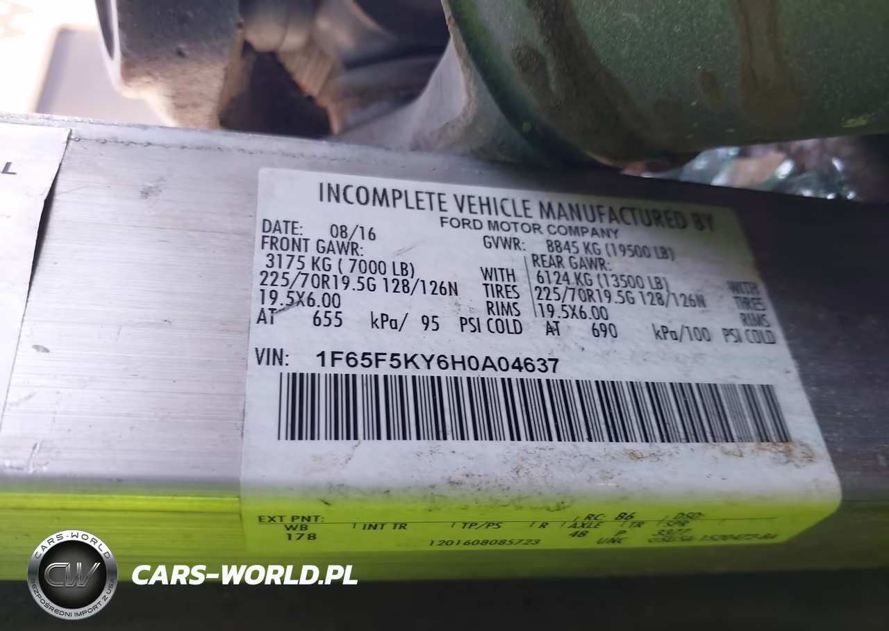 2017 Ford F-59 Commercial Stripped VIN:1F65F5KY6H0A04637 - 8