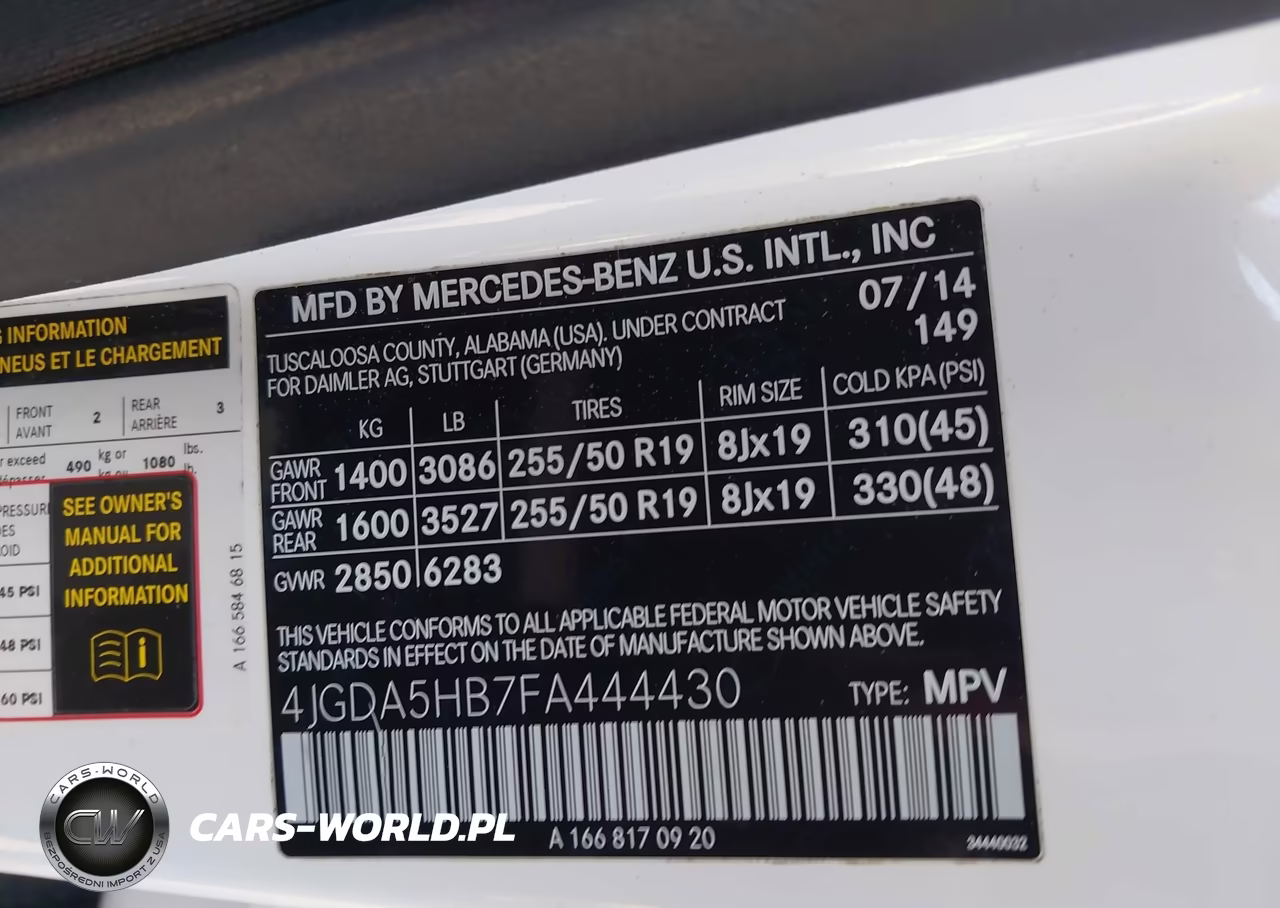 2015 Mercedes-Benz Ml 350 4Matic VIN:4JGDA5HB7FA444430 - 9