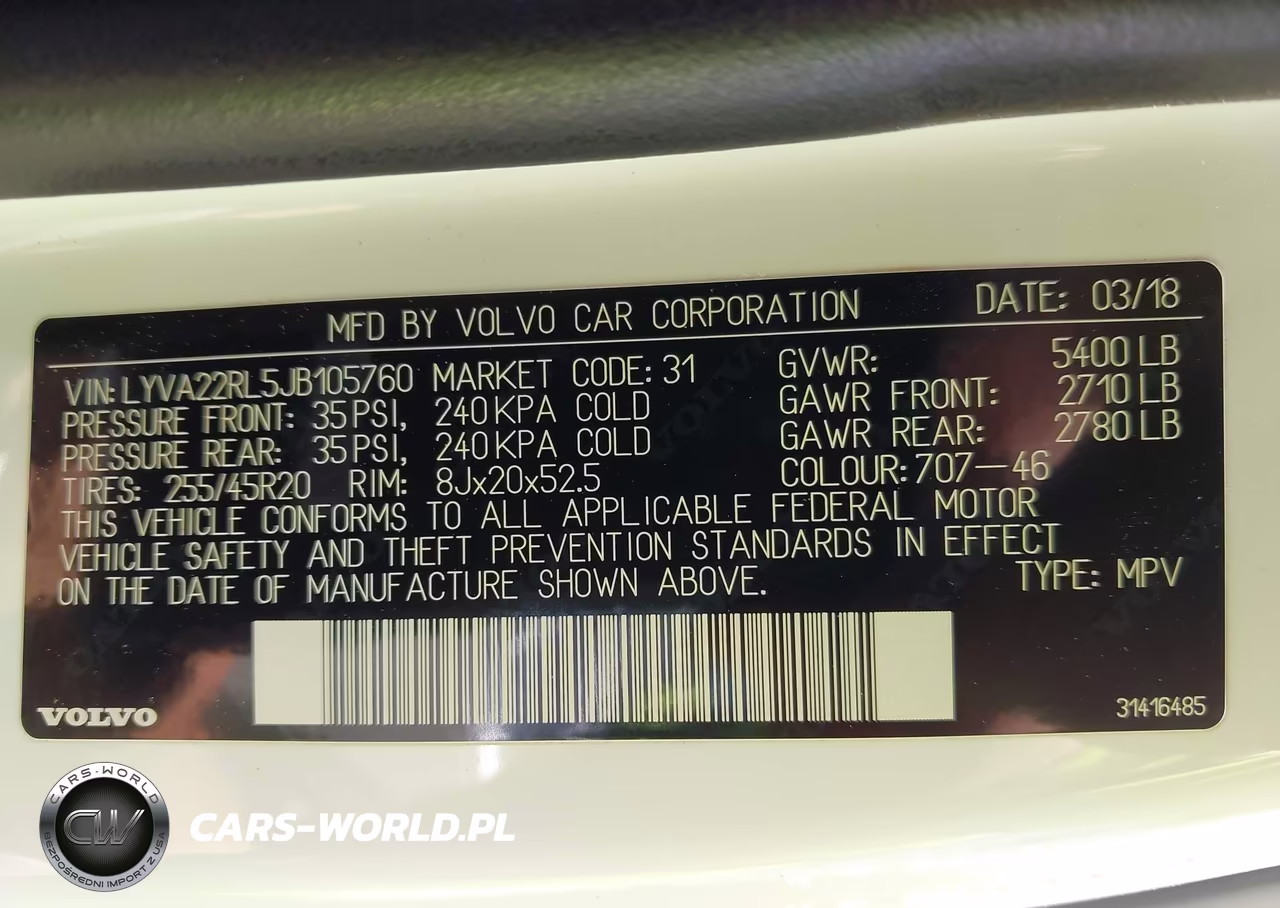 2018 Volvo Xc60 T6 Inscription VIN:LYVA22RL5JB105760 - 9